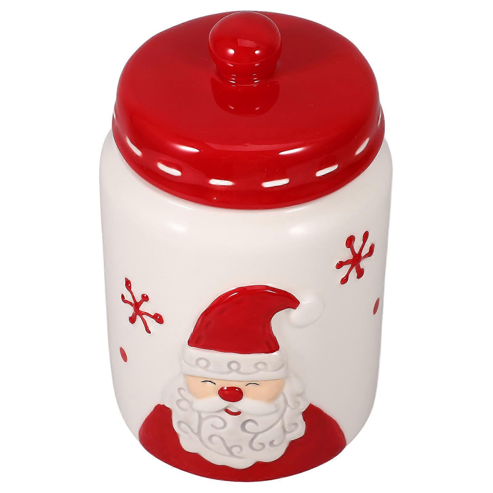 Multi-Function Snack Canister for Household Use 2Pcs Ceramic Storage Jars