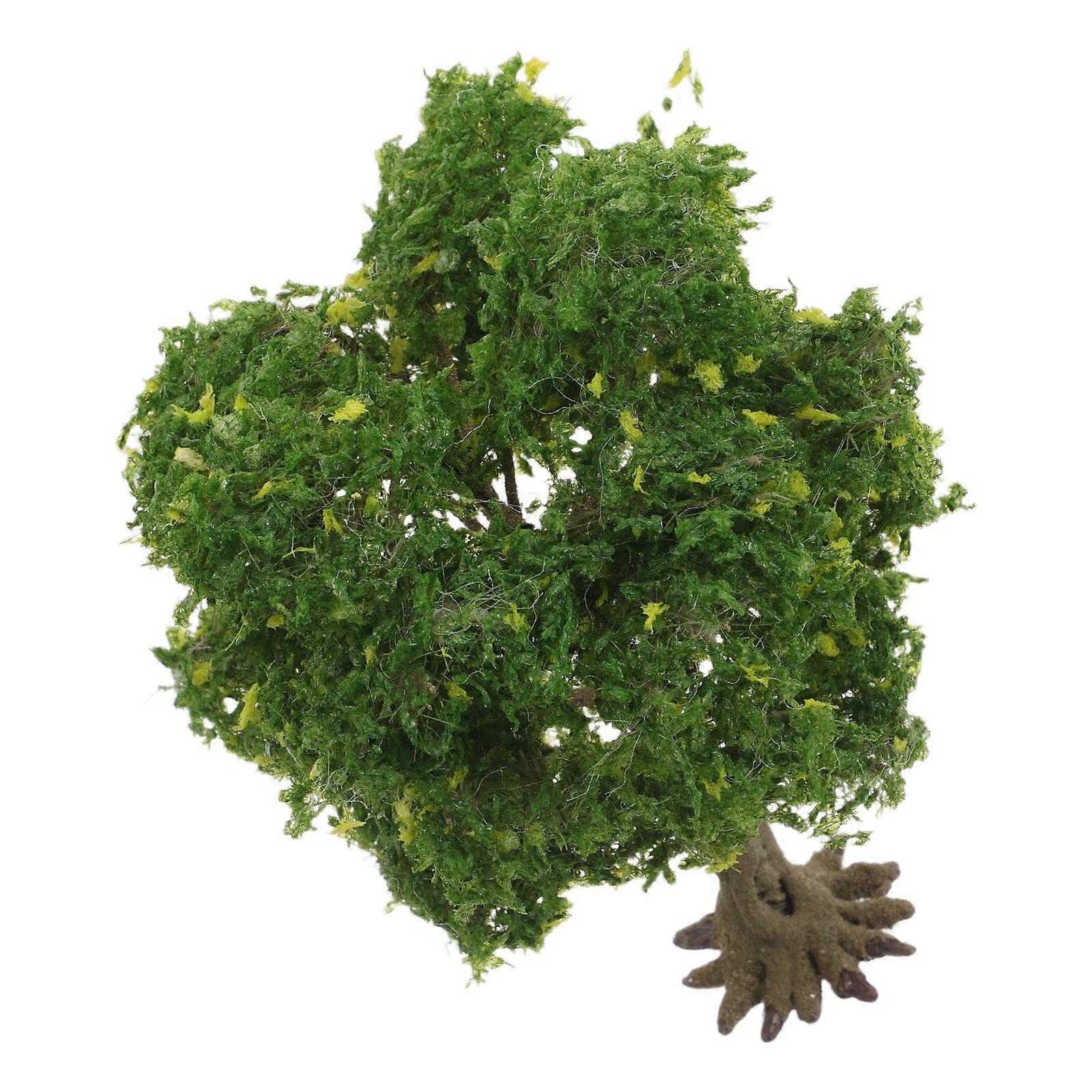 Green Plastic Model Trees for Decoration 3Pcs Miniature Trees for DIY