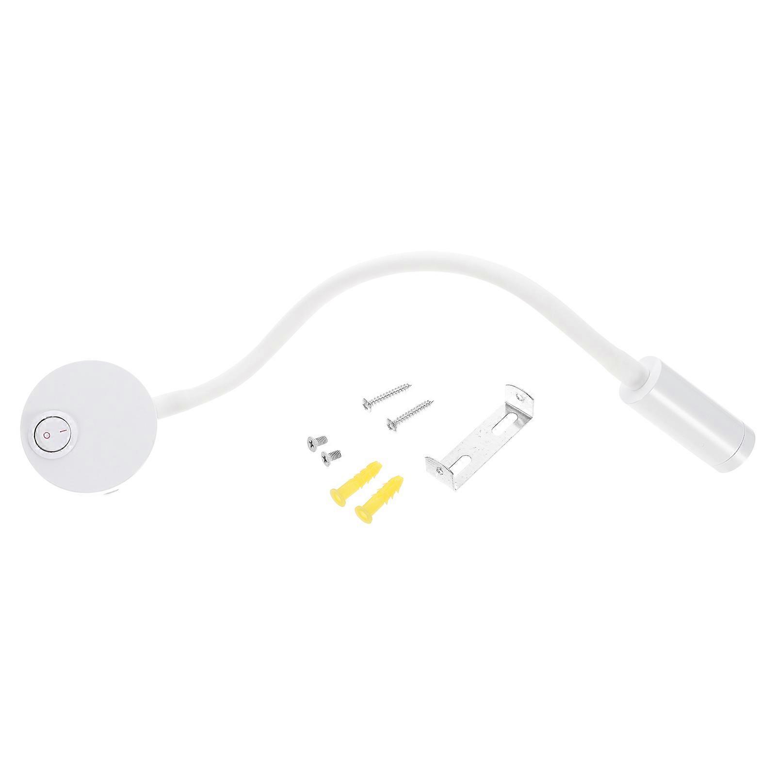 3Pcs Bedside Reading Lamp Flexible Hose LED Night Light for Indoor Use