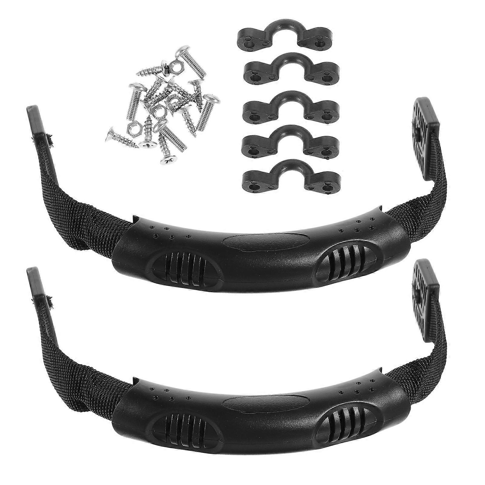 4Sets Black Kayak Handle Kit Canoe Buckle Kit for Outdoor Use