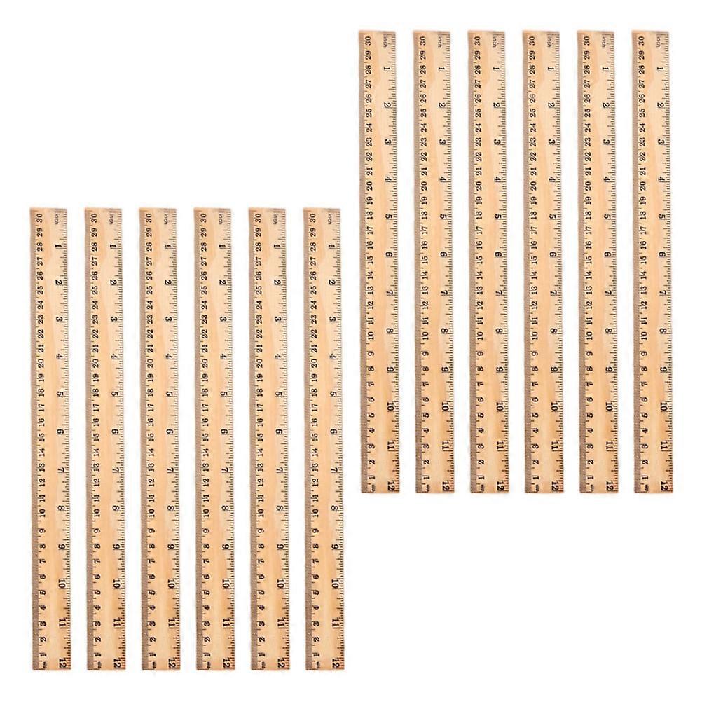 Convenient Student Ruler Ruler for Daily Use 60Pcs Household Wood Rulers