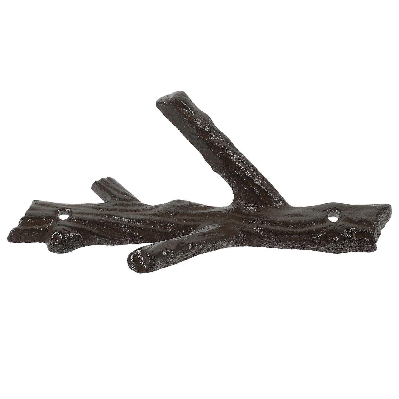 Iron Wall Hook Household Wall Mount for Hanging 5Pcs Black Cast Iron Hooks