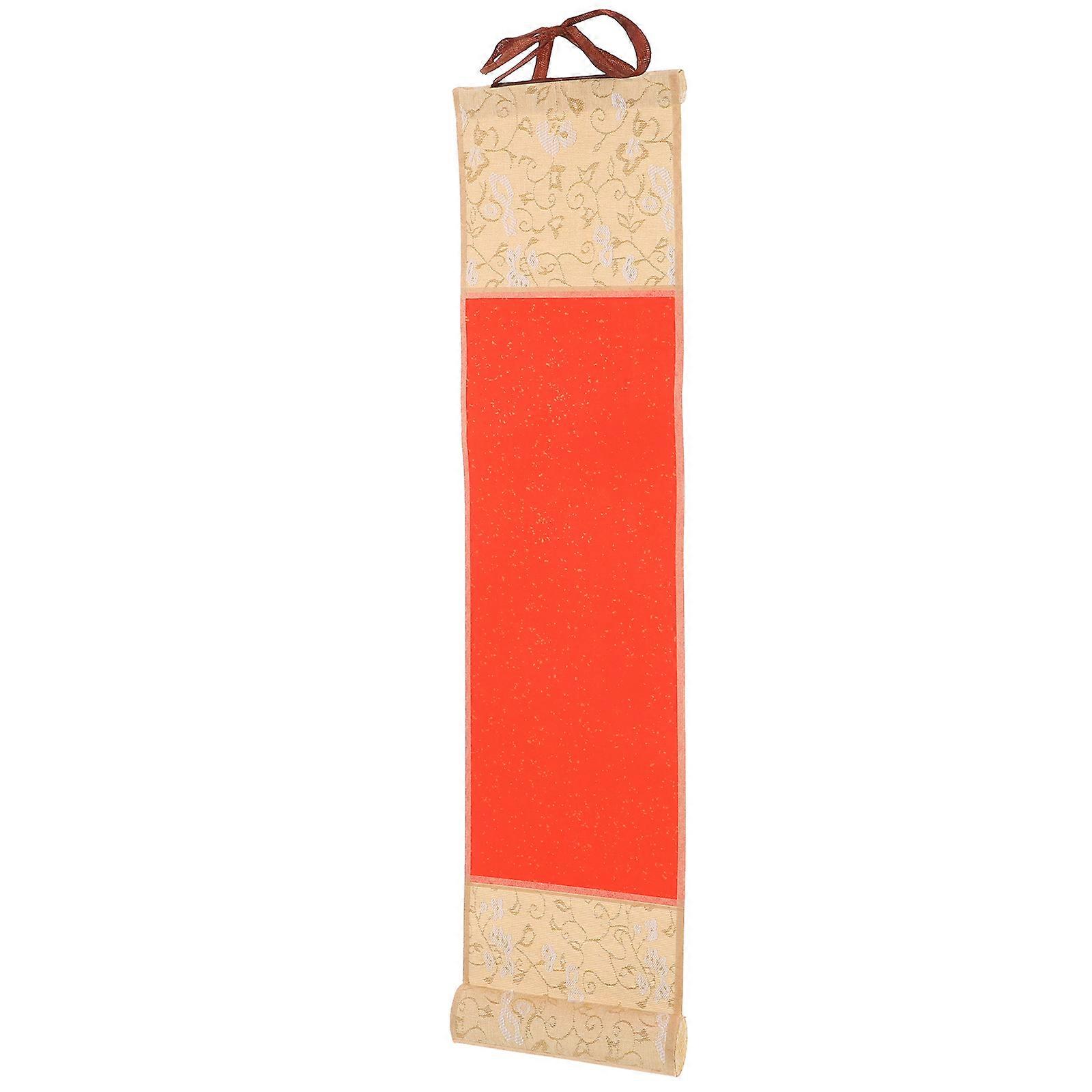 Chinese Calligraphy Paper Scroll for Calligraphy 2Pcs Red Painting Paper