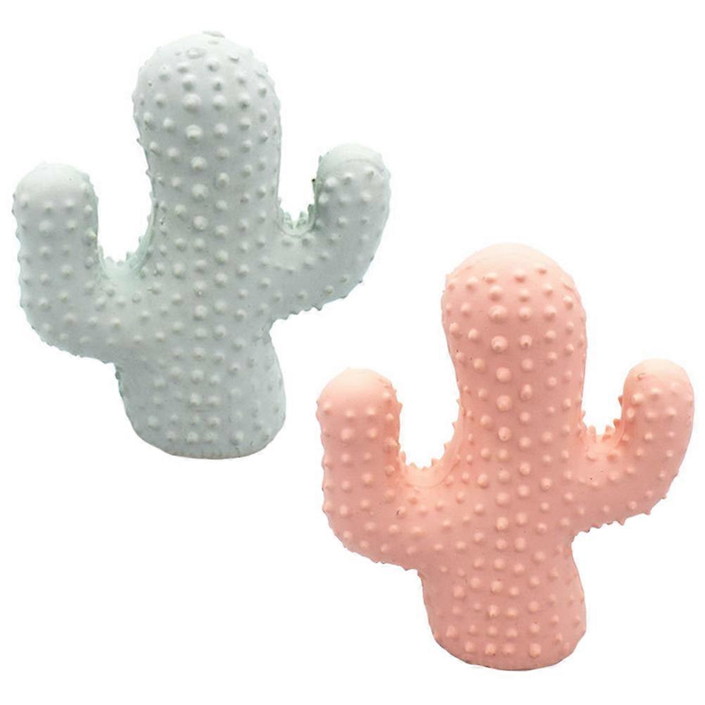 Pet Chew Toy Cactus Squeaky Dog Bite Chew Toy for Teeth Cleaning 4Pcs