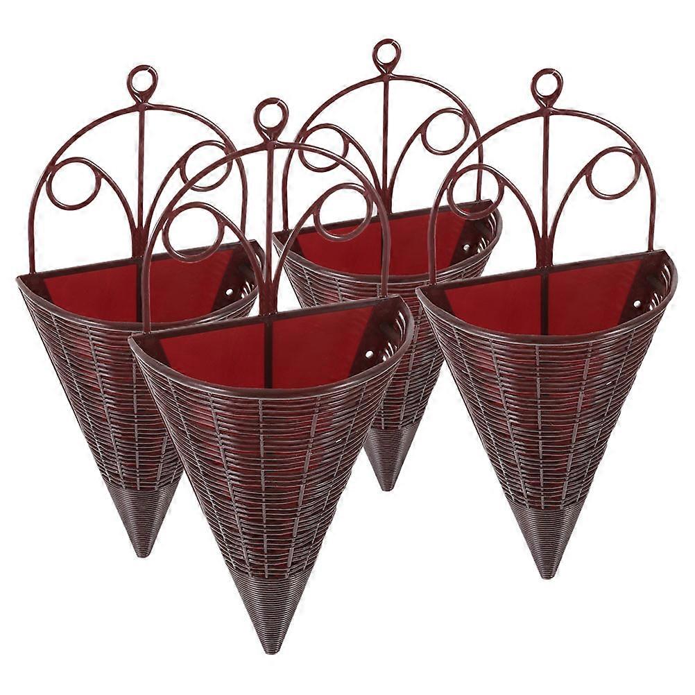 Plastic Woven Wall Hanging Planter Basket for Storage 20Pcs Set