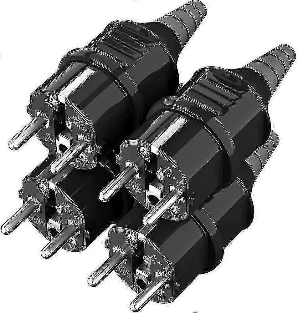 Schuko Plug With Anti-kink Sleeve Ip44 Protection Class Splash-proof And Durable