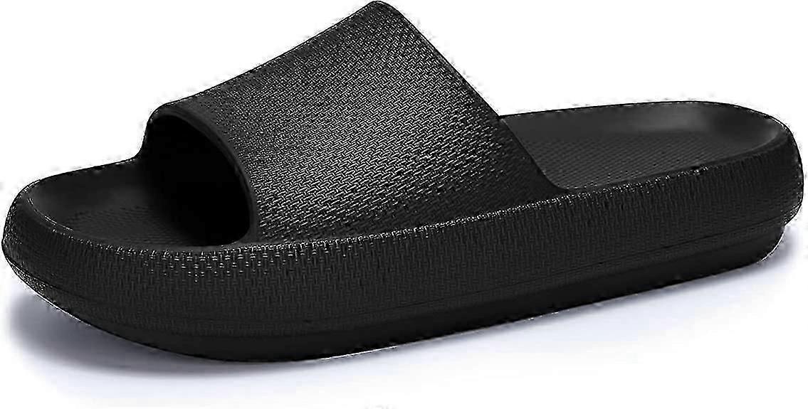 Cloud Slides for kvinner og menn, pute-tøfler, sklisikre baderomssandaler, myke, tykke såler, innendørs og utendørs slippers