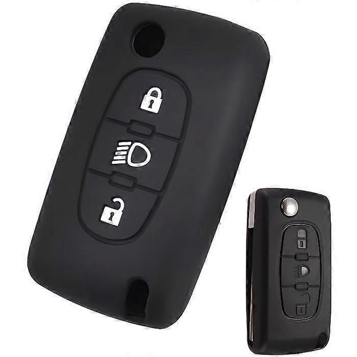 3 Button Silicone Car Key Case Cover For Citroen C2 C3 C4 Picasso Xsara C5 C6 C8 Remote Folding Shell