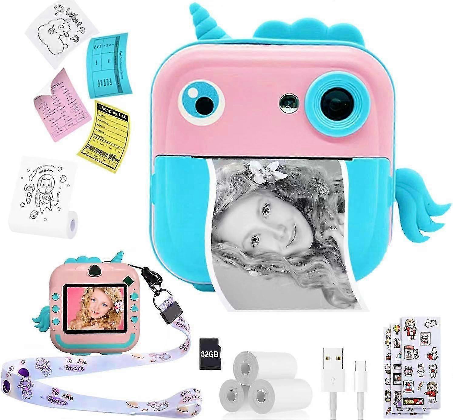 2025 Newest Children's Instant Print Camera, Children's Camera Toys For Boys And
