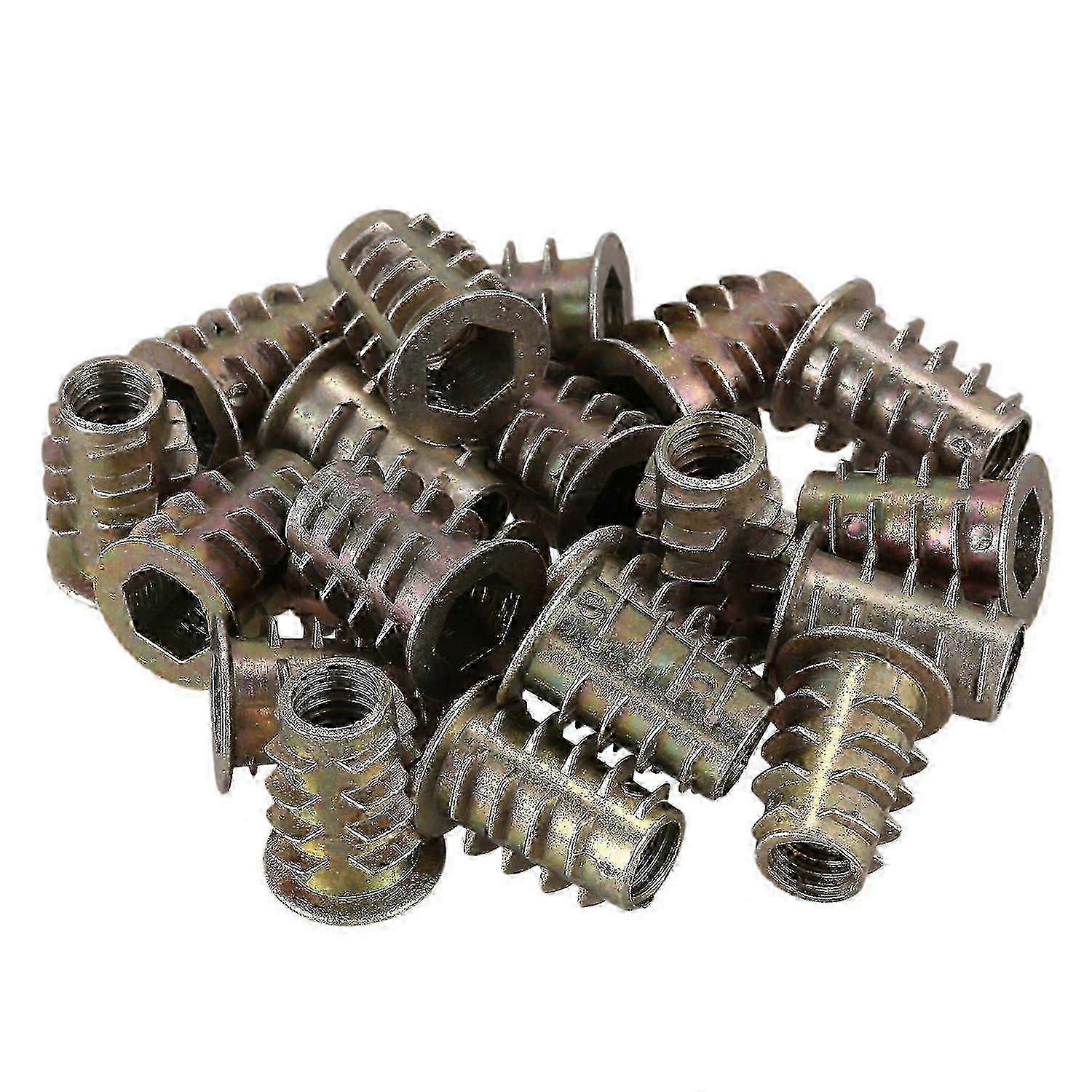 20-Piece M6x15mm Hexagon Socket Screws with Thread Insert Nuts for Woodworking in the UK