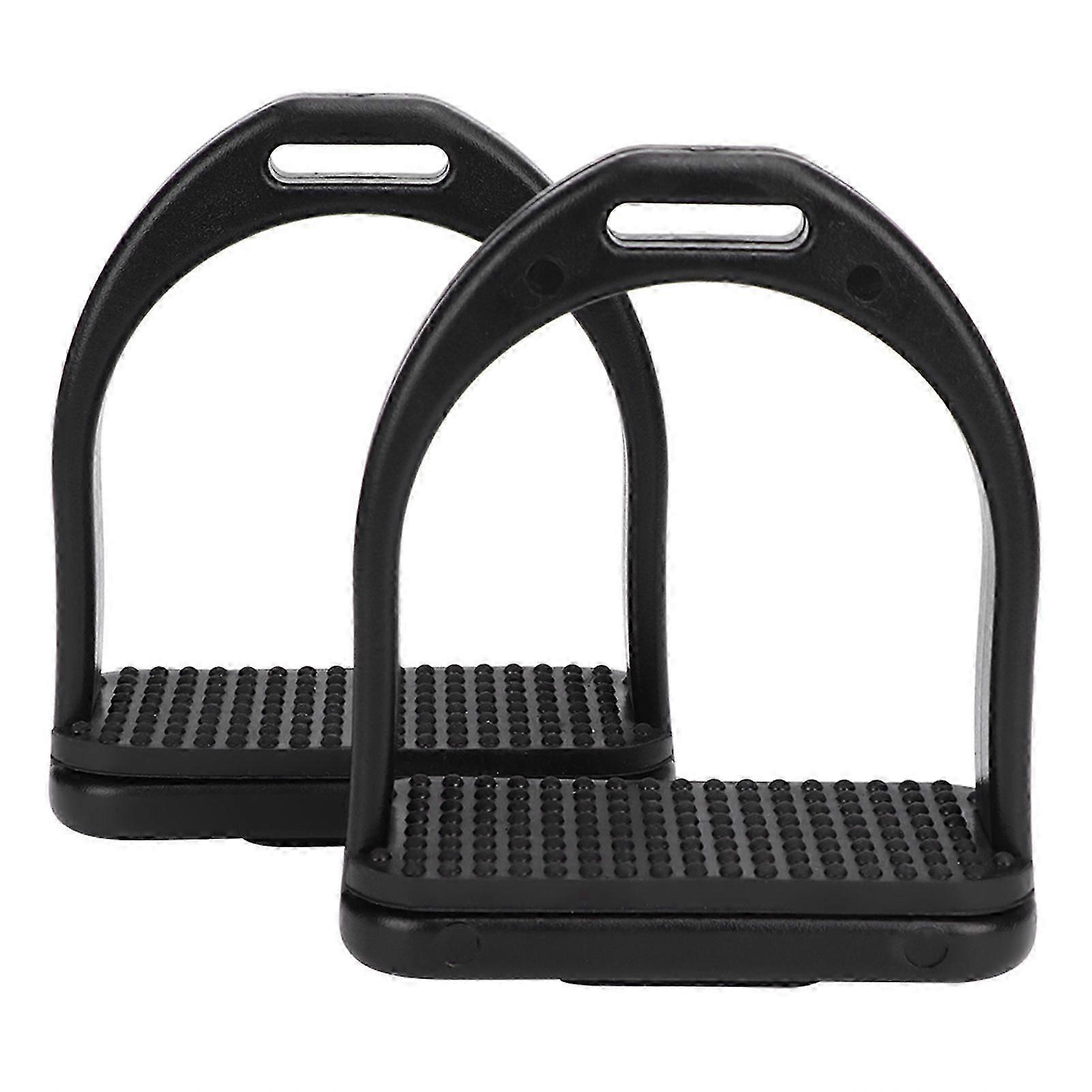 2-Piece High-Strength Plastic Stirrups with Non-Slip Pads for UK Equestrian