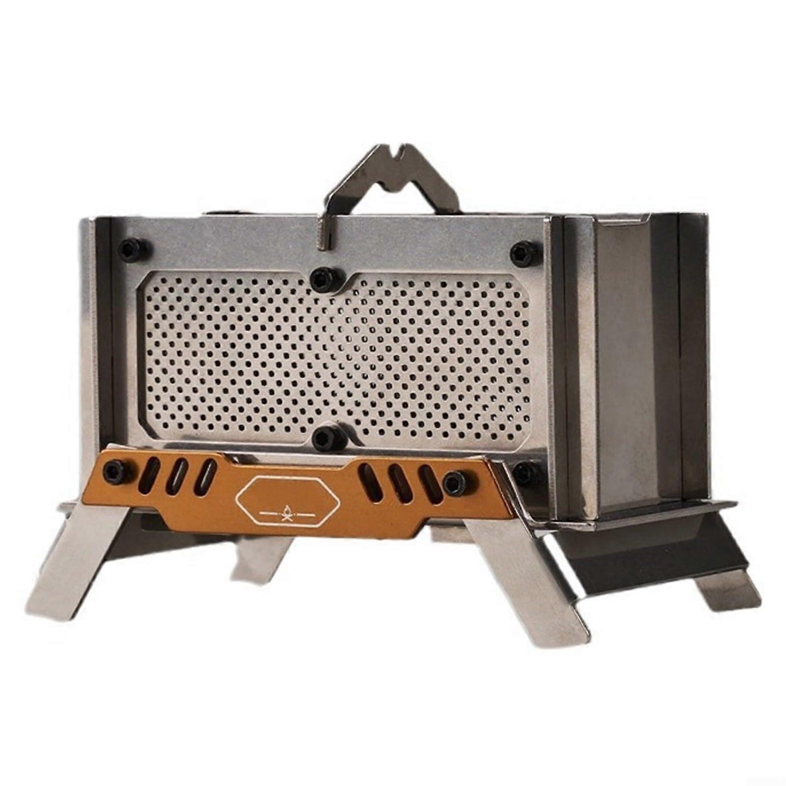 Portable Mini Charcoal Stove Stainless Steel Incense Burner Aromatherapy Wood Stove With Storage Bag