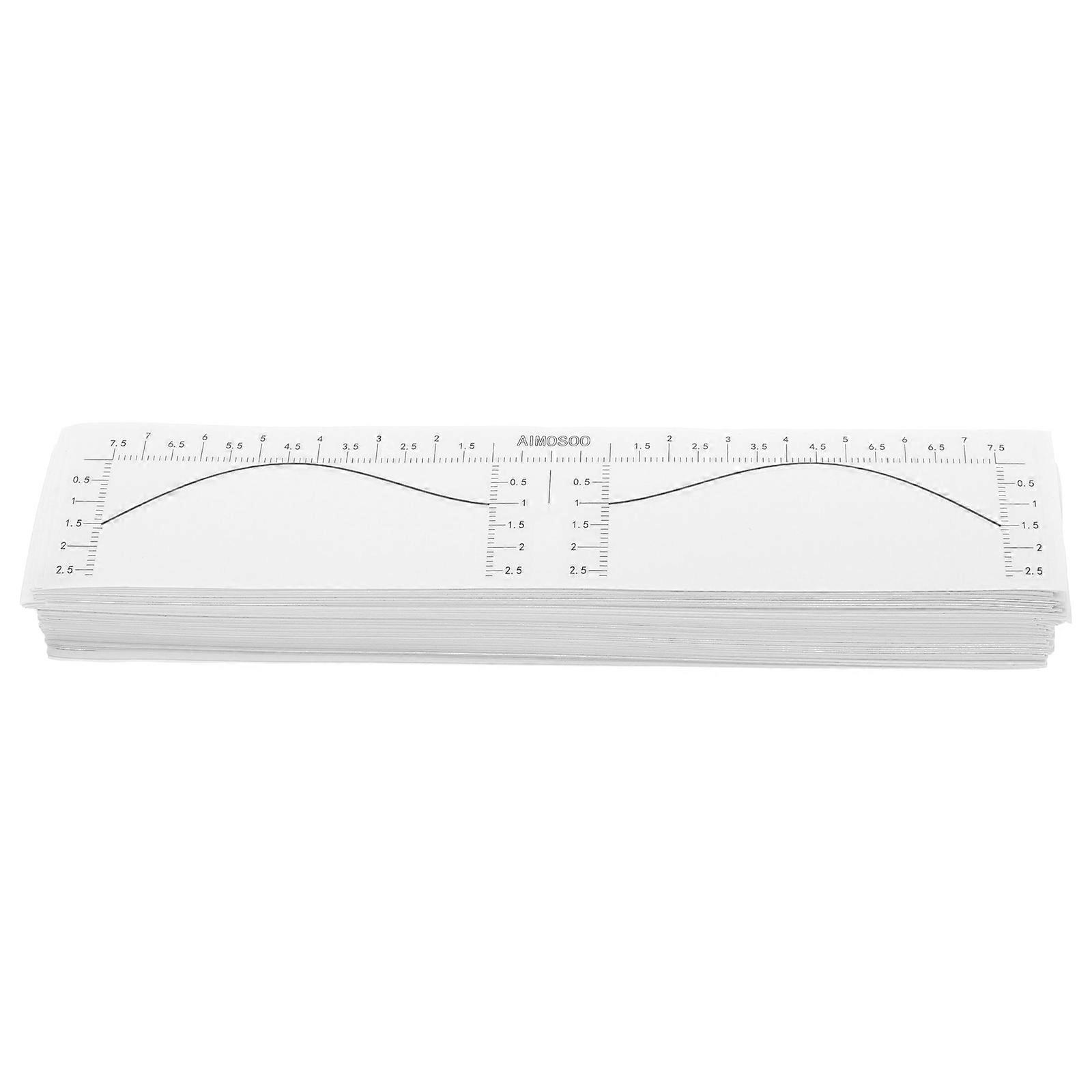 PVC Eyebrow Ruler Stickers for Brow Mapping Tool with 300Pcs Adhesive Pack