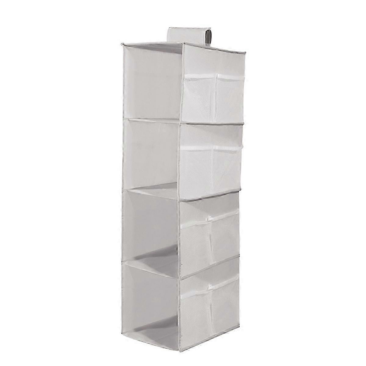 Hanging Closet Organizer, Space Saving Design Ensures Optimal Closet Use, Slim Fit Breathable Polypropylene Fabric for Durability and Ventilation, 4 2