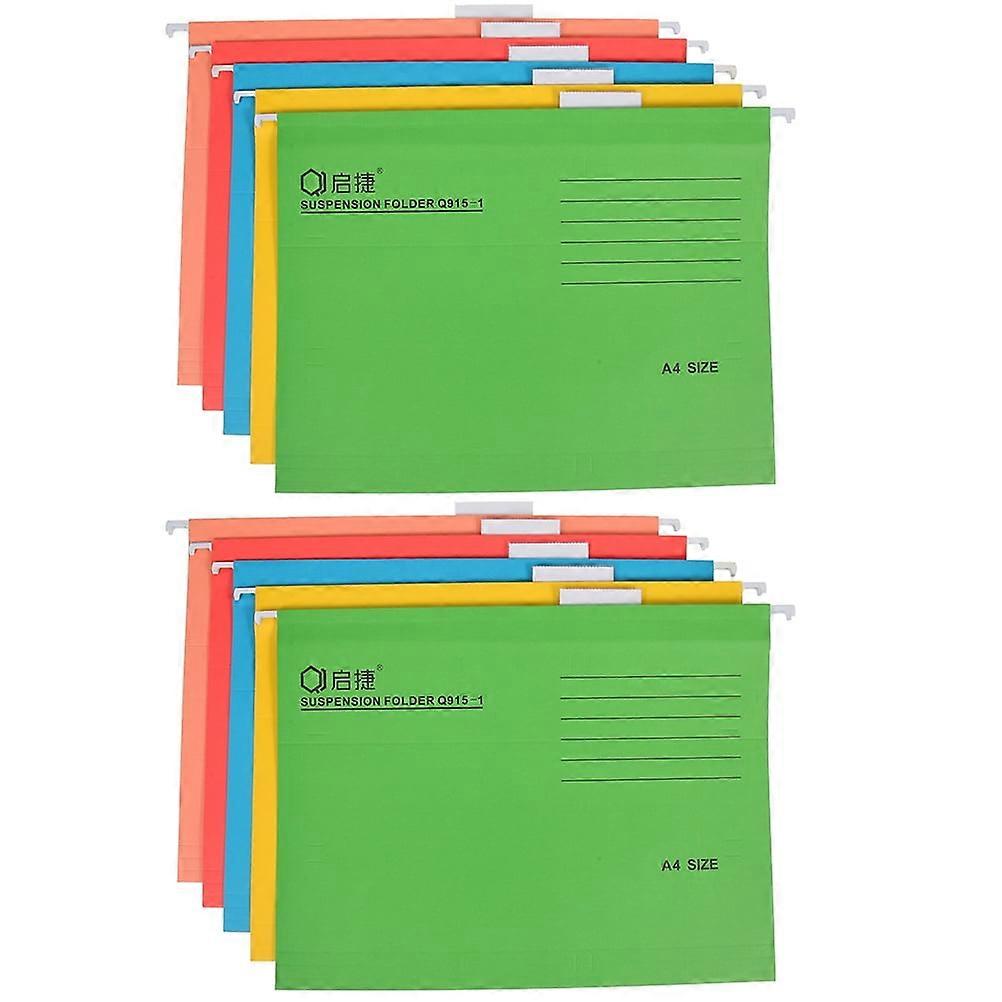 10 Pcs Portable Receipt Folder Paper Pocket Folders Hanging File Frame Iron Office