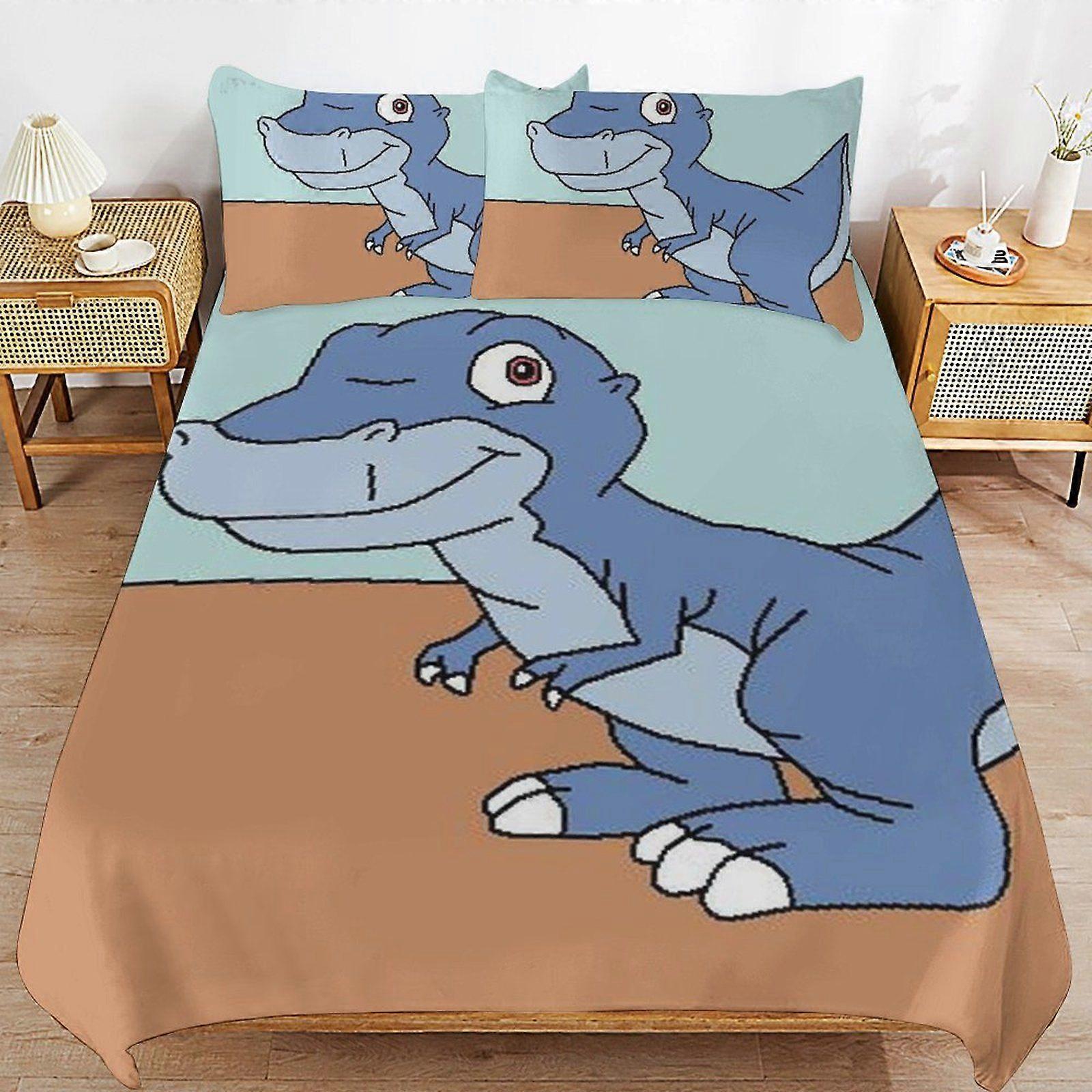 E202 Land Before Time Light Surface Fit Smooth Sleep Comfort Zipper End Closure Duvet Cover Sets Day Use F202