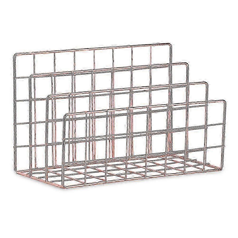 Iron Metal Bookcase Creative Desktop File Organizing Rack