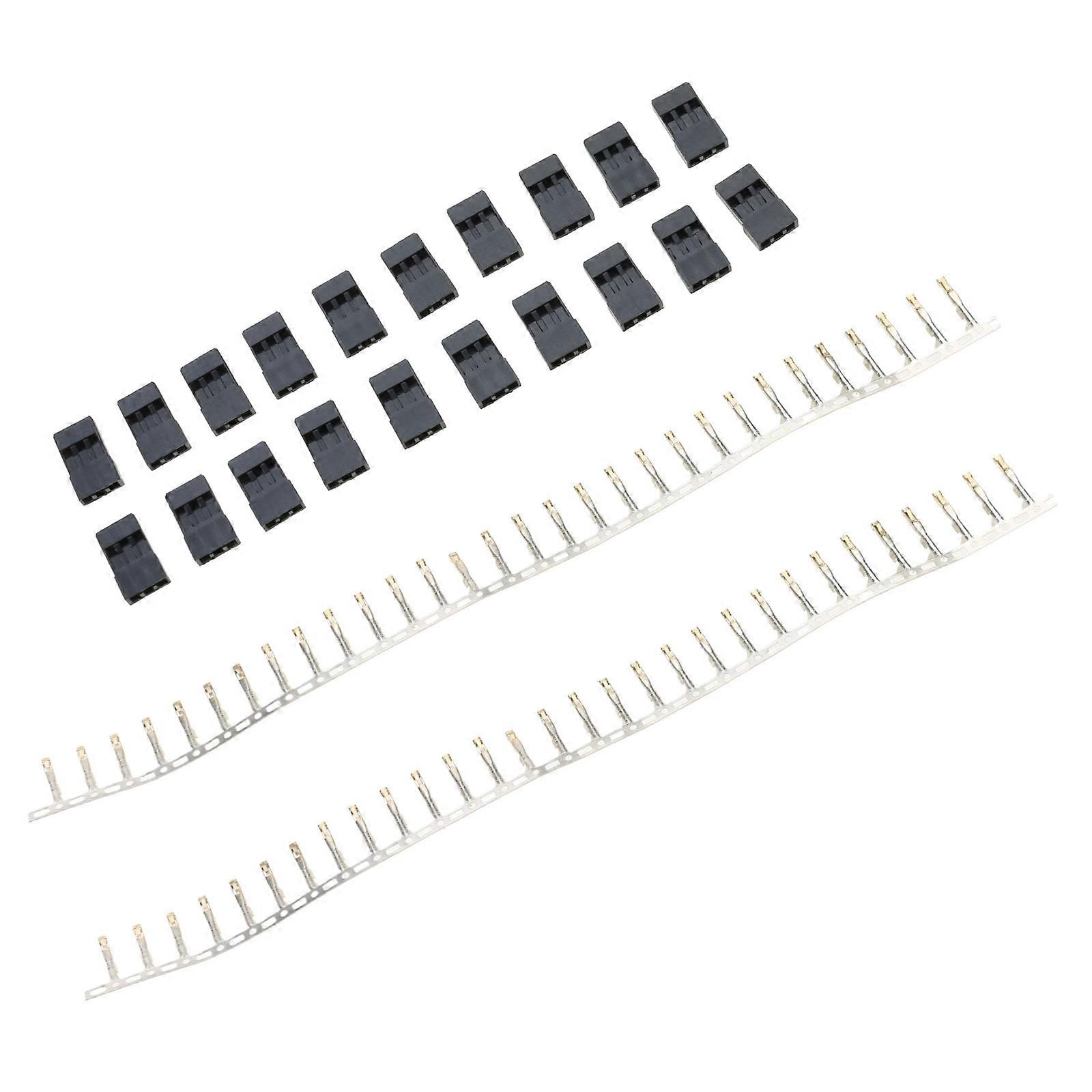 For Futaba Servo Receiver Connectors Plugs with Lock and Male Female Terminals Crimps Pin Kit for Quadcopter Battery Multicolor