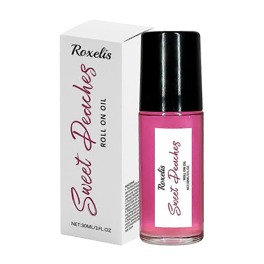 Peachy Pink Roll-On Perfume 30ml Long Lasting Natural Fragrance Romantic Peach Scent Portable Rollerball For Women