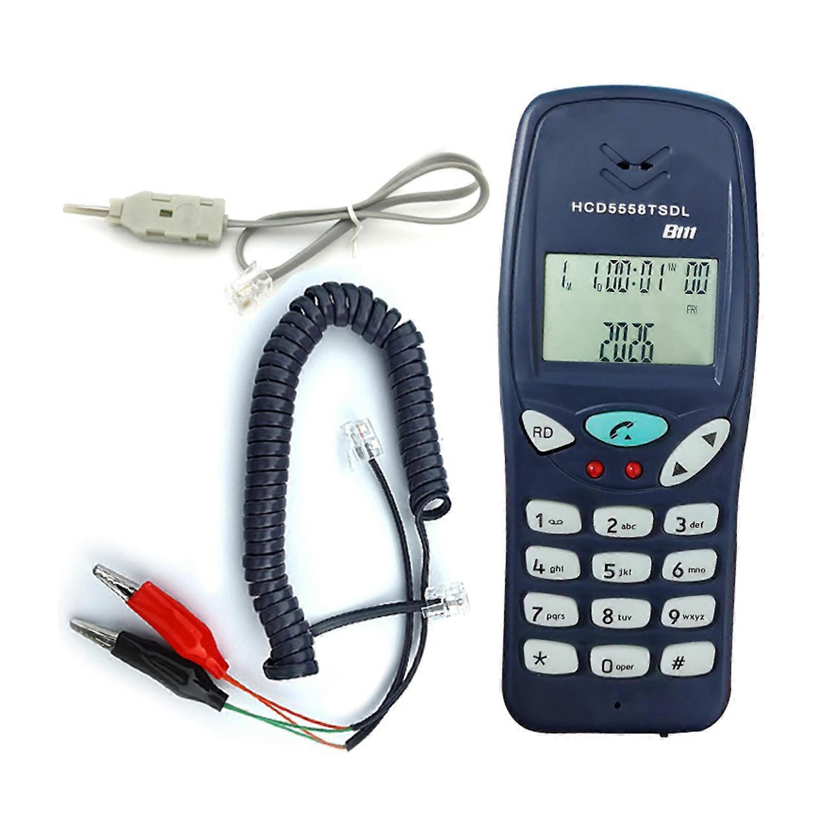 Telephone Phone Butt Test Tester Telecom Tool Test Device Check for Telephone Line Fault Networking Cable Set Professional Multicolor