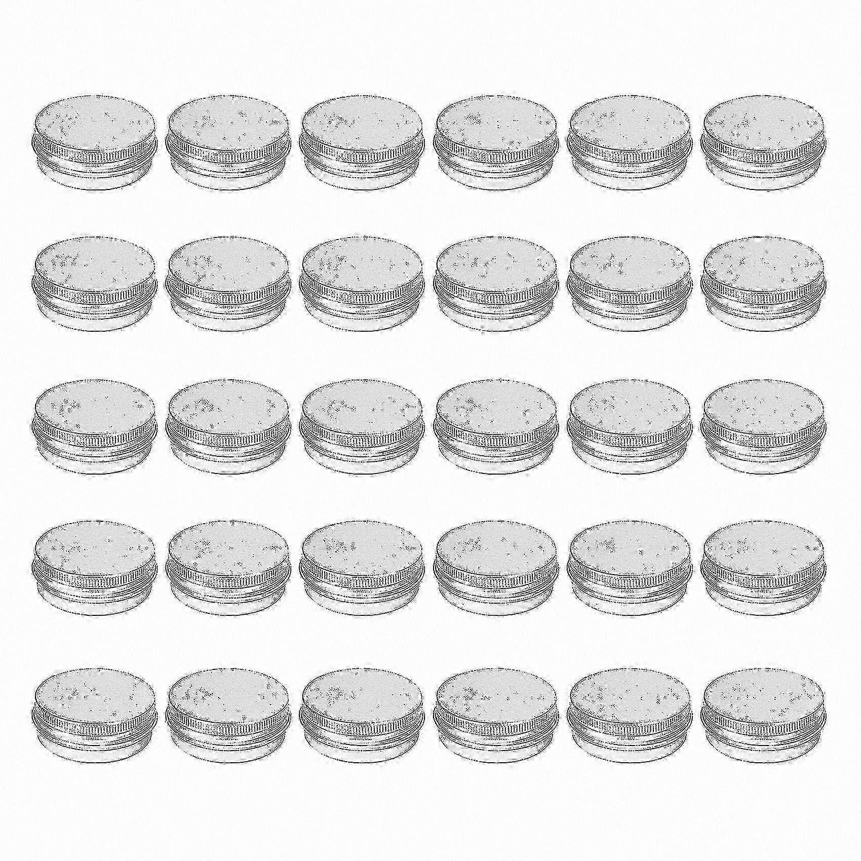 30-Pack Small Round Metal Containers with Screw-On Lids for DIY Lip Balm Projects