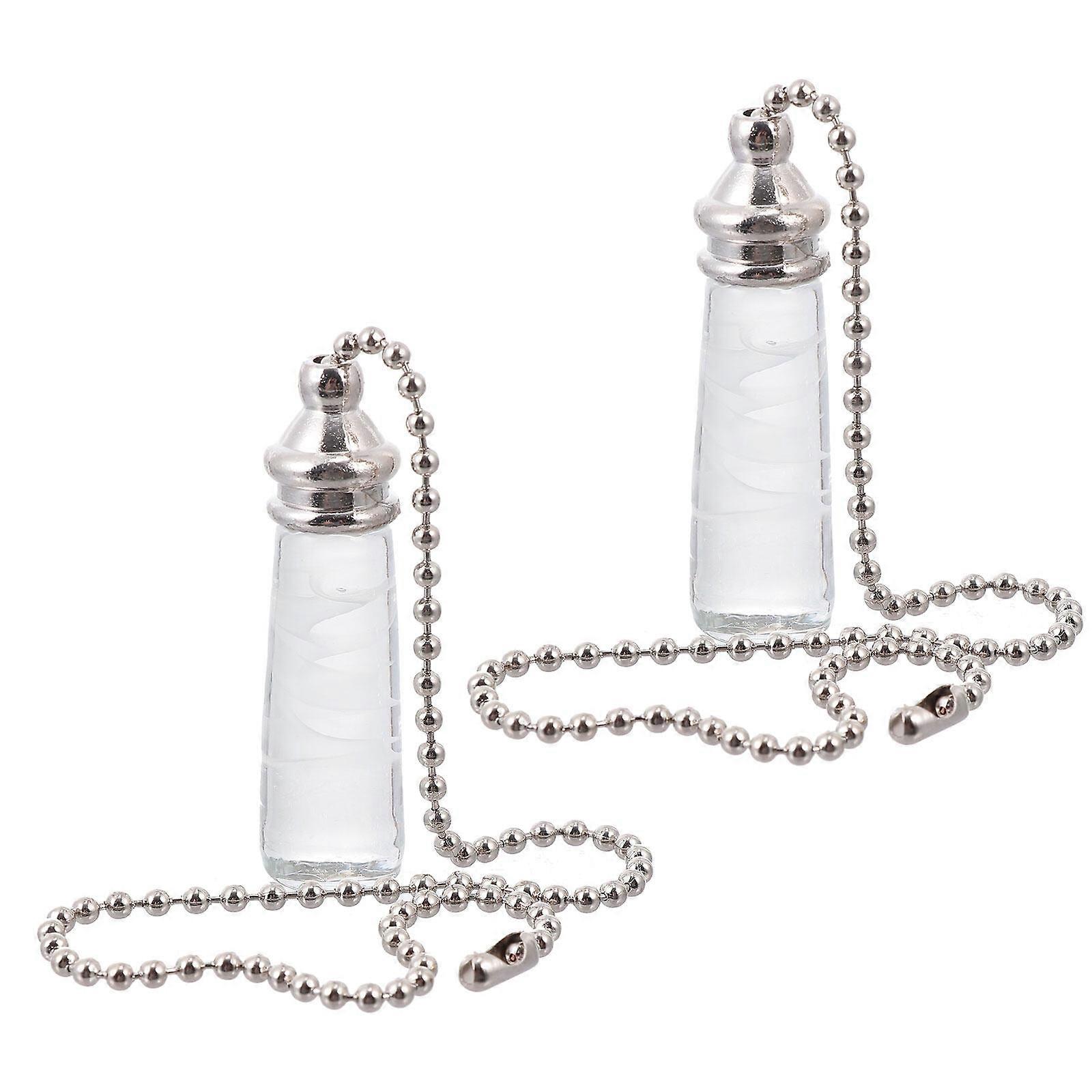 2pcs European Style Fan Light Pull Chain Ceiling Light Hanging Adornment Decor