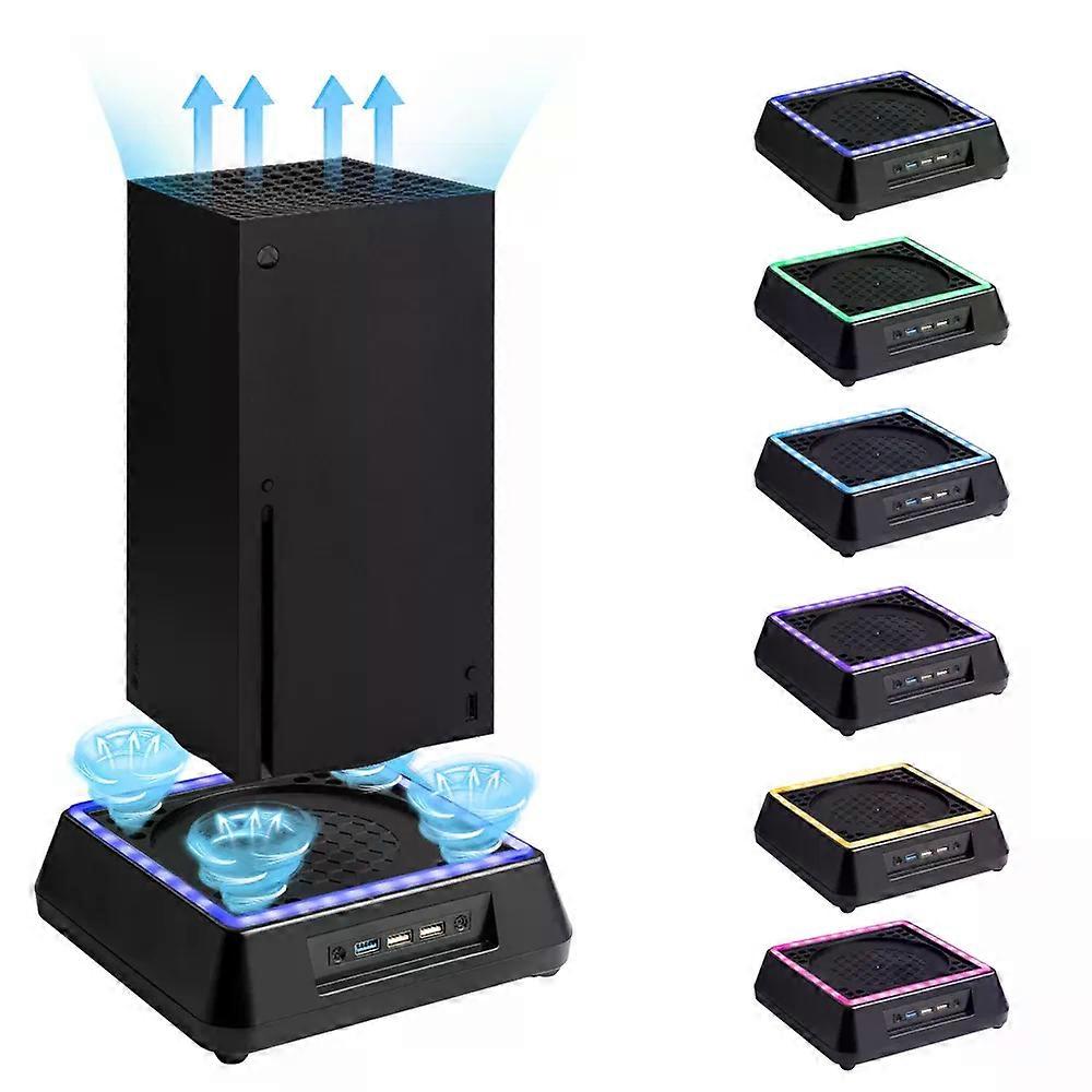 Game Console Cooling Fan Stand for Xbox Series X Accessories Top Dust Proof Cover 3 Speed Adjustable Host Heat Dissipation Dock