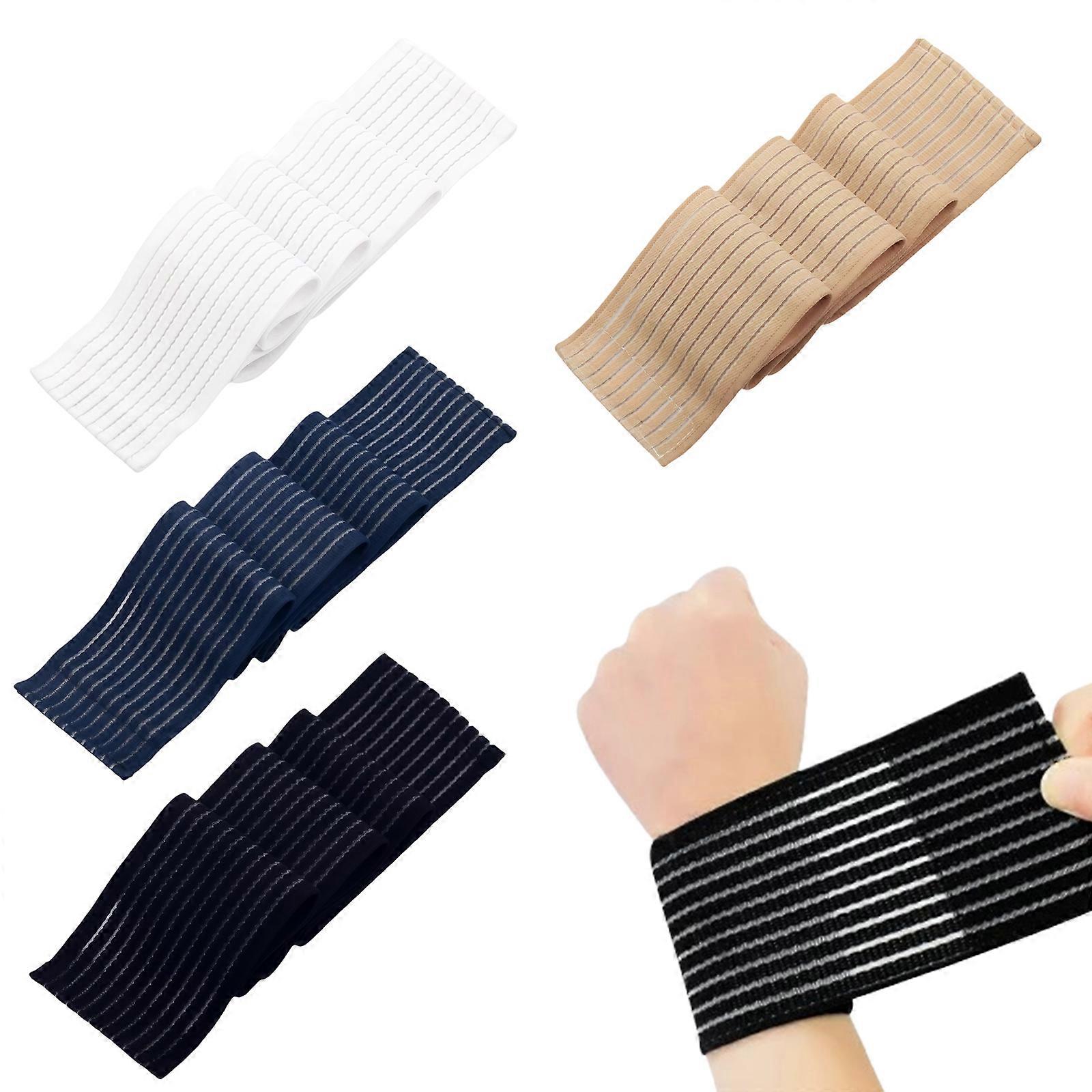 4Pcs Elasticated Wrist Guard Stretchy Wrist Protectors Band For Heavy Lifting Computer Use And Joint Management Multicolor