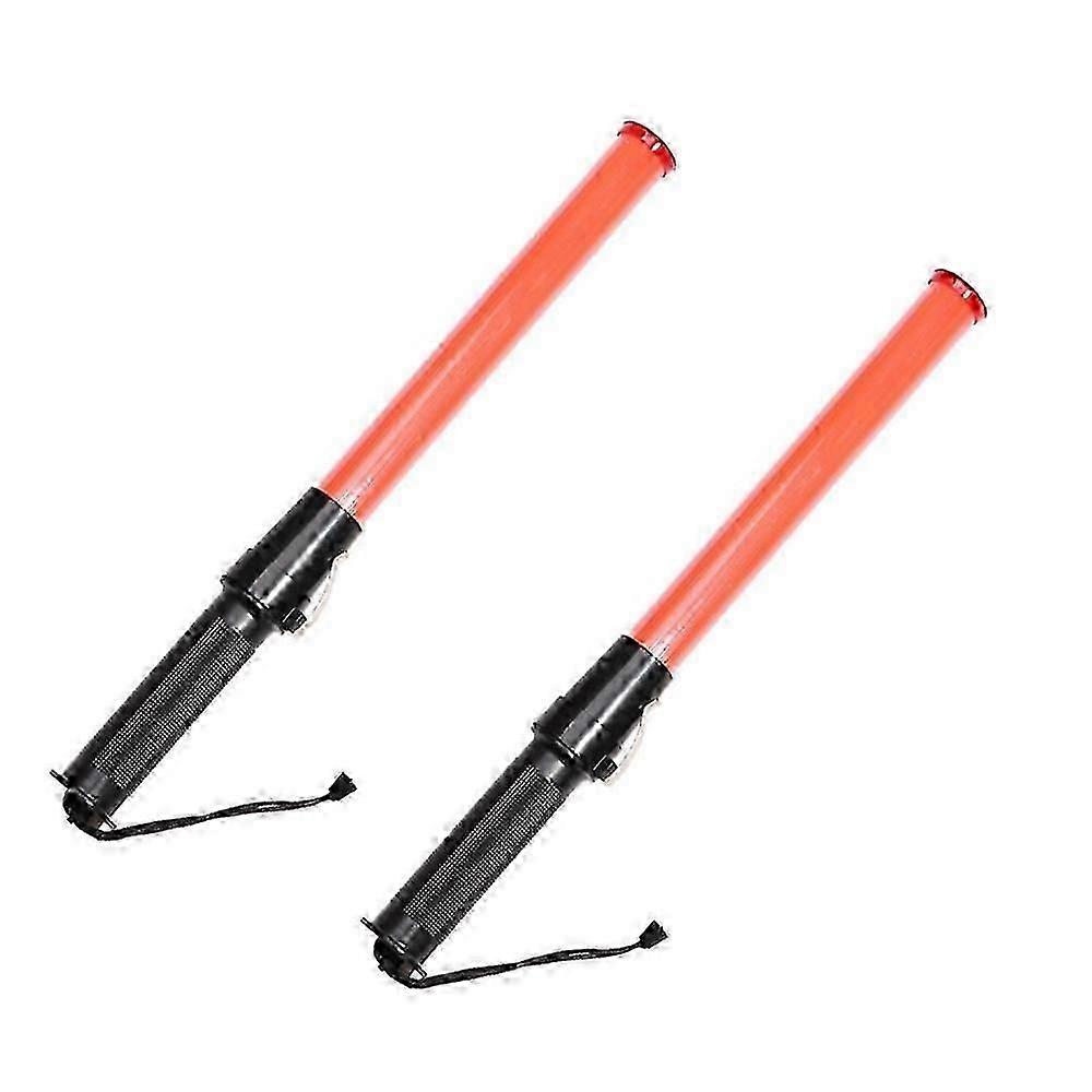 2pcs 43CM LED Traffic Baton Safety Warning Light