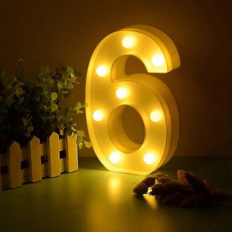 22 سنتيمتر أدى تضيء أرقام بيضاء 0-9 حفل زفاف حفلة عيد ميلاد بطارية مصباح يعمل بالطاقة