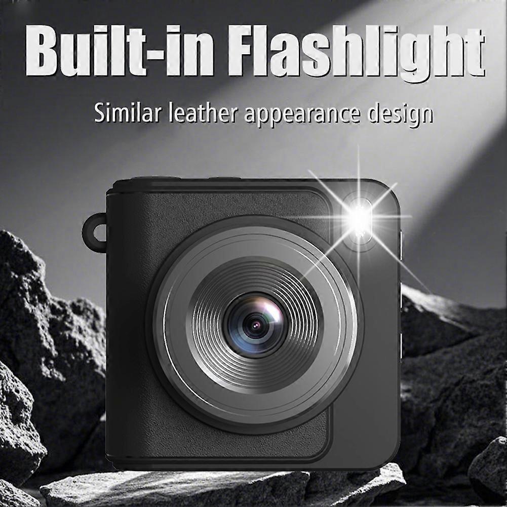 Retro Keychain Camera with Flash Lamp Small Digital Camera for Kids Microcamera Automatic Loop Video Mini Camcorders