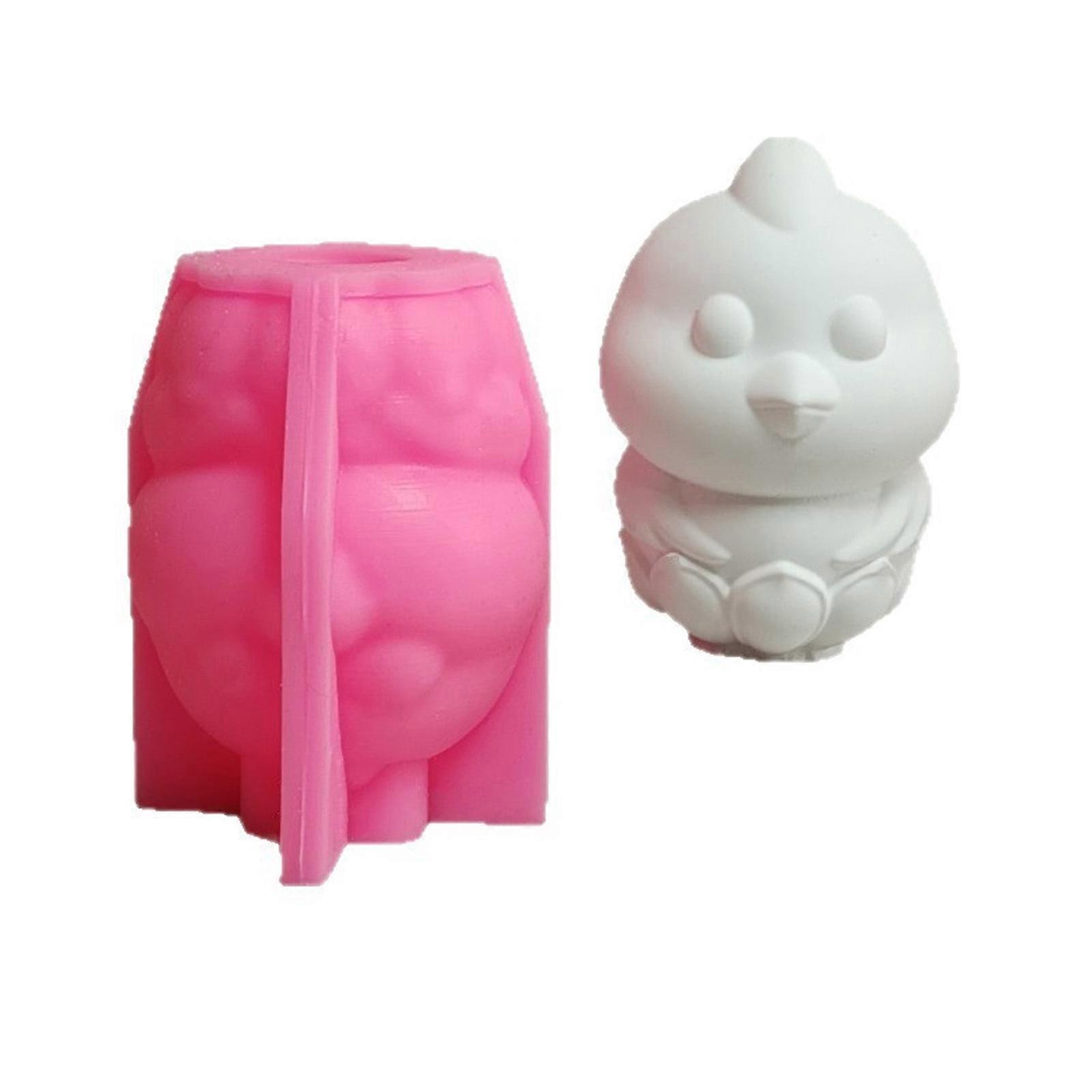 Creative Flower Chicken Figurine Silicone Casting Mold Quality Crafting Sculpture Tool Candle Soap Making Craft Projects Multicolor