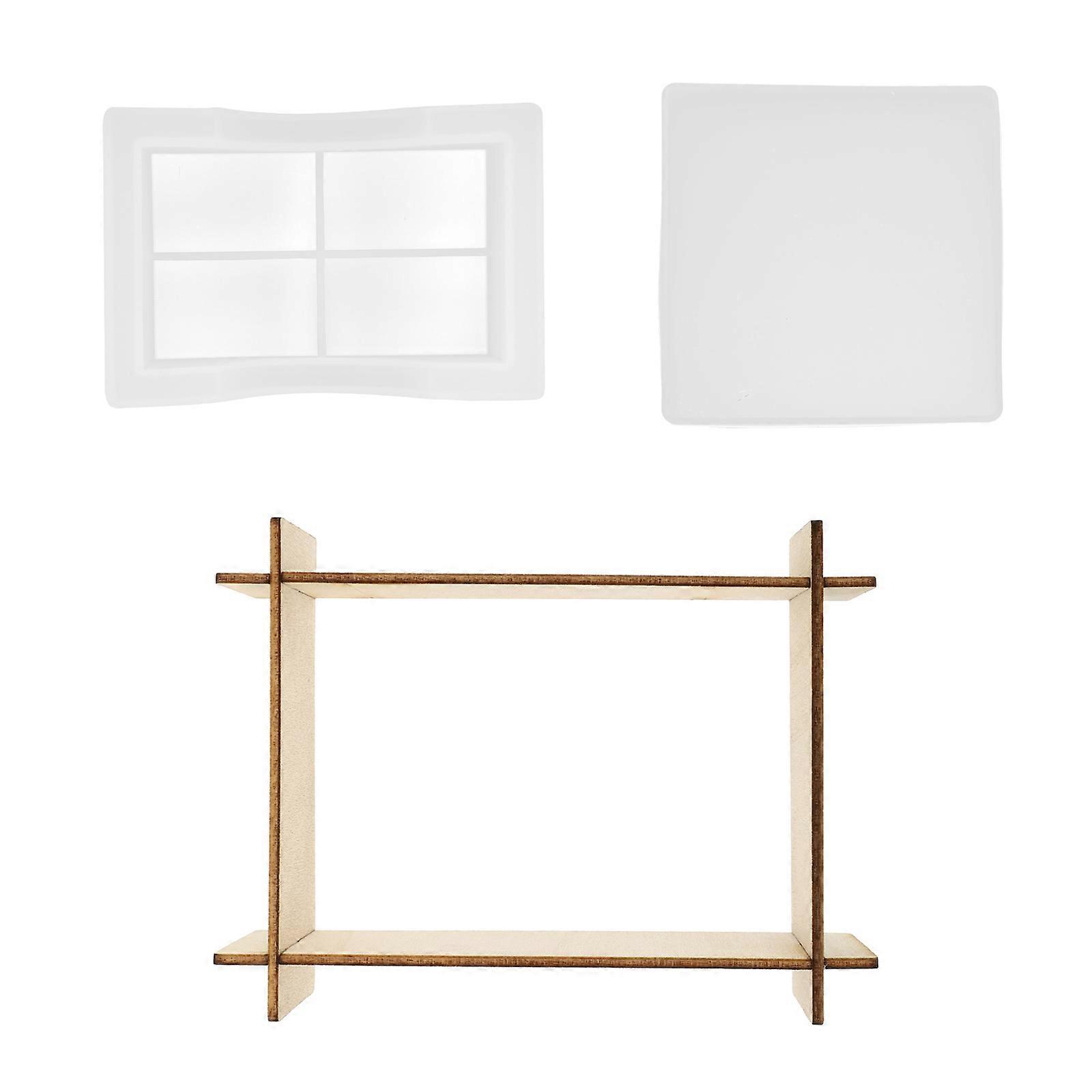 3Pcs Silicone Casting Coaster Box Organizer Mold Epoxy Resin Coaster Mold