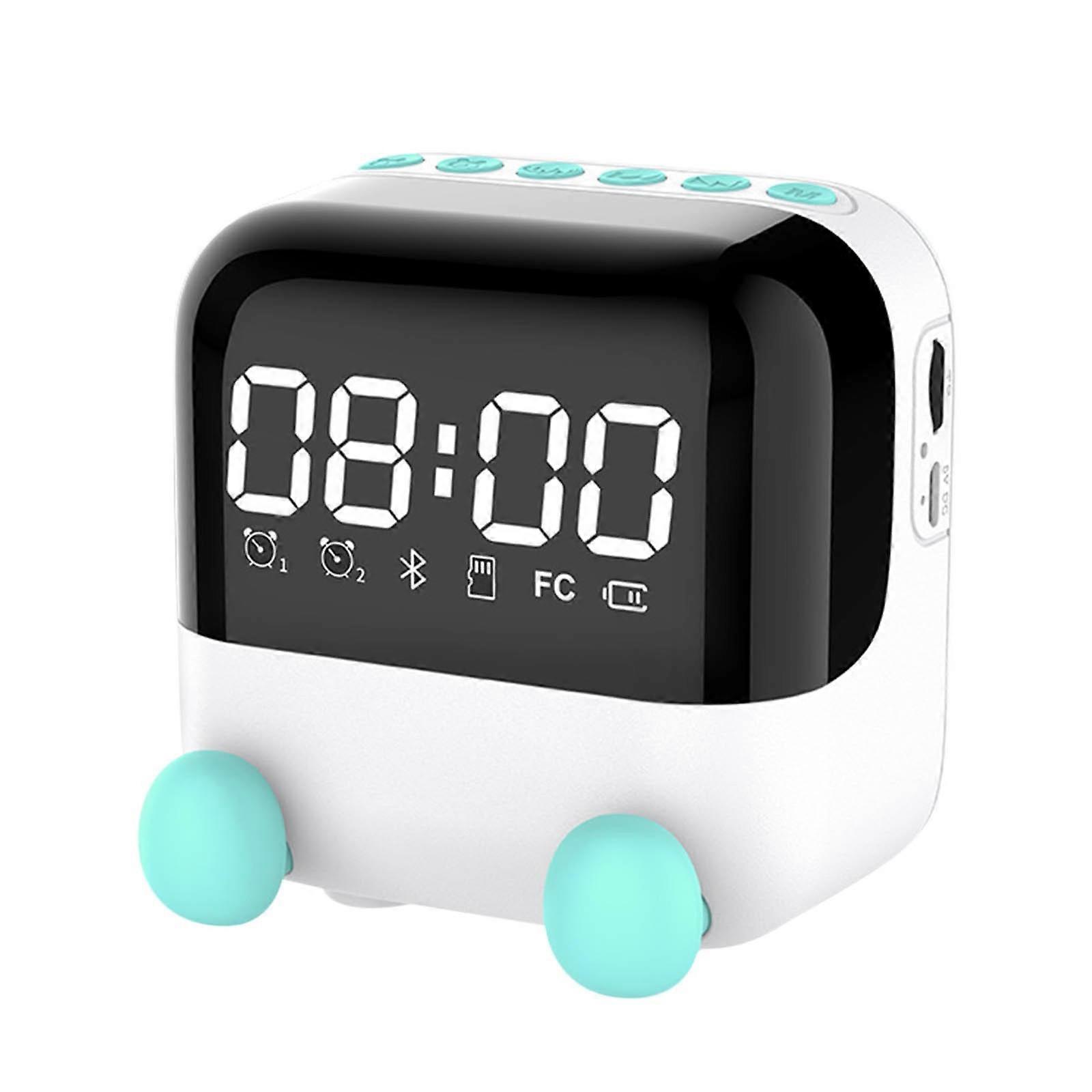 Gnobogi Mirror Clock with Bluetooth Speaker, Waterproof, Long Battery Life, Compatible with XXX – Portable Desktop Audio