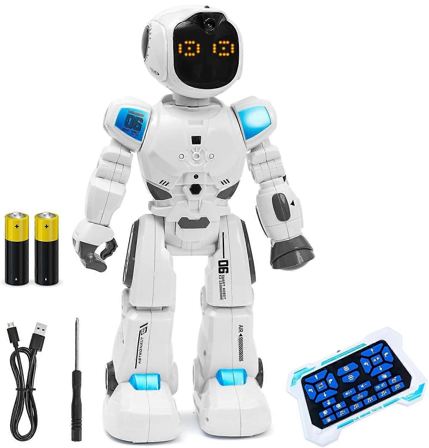 Interactive Smart Robot with Remote Control for Kids Age 4+, Educational Programming Toy, Sings