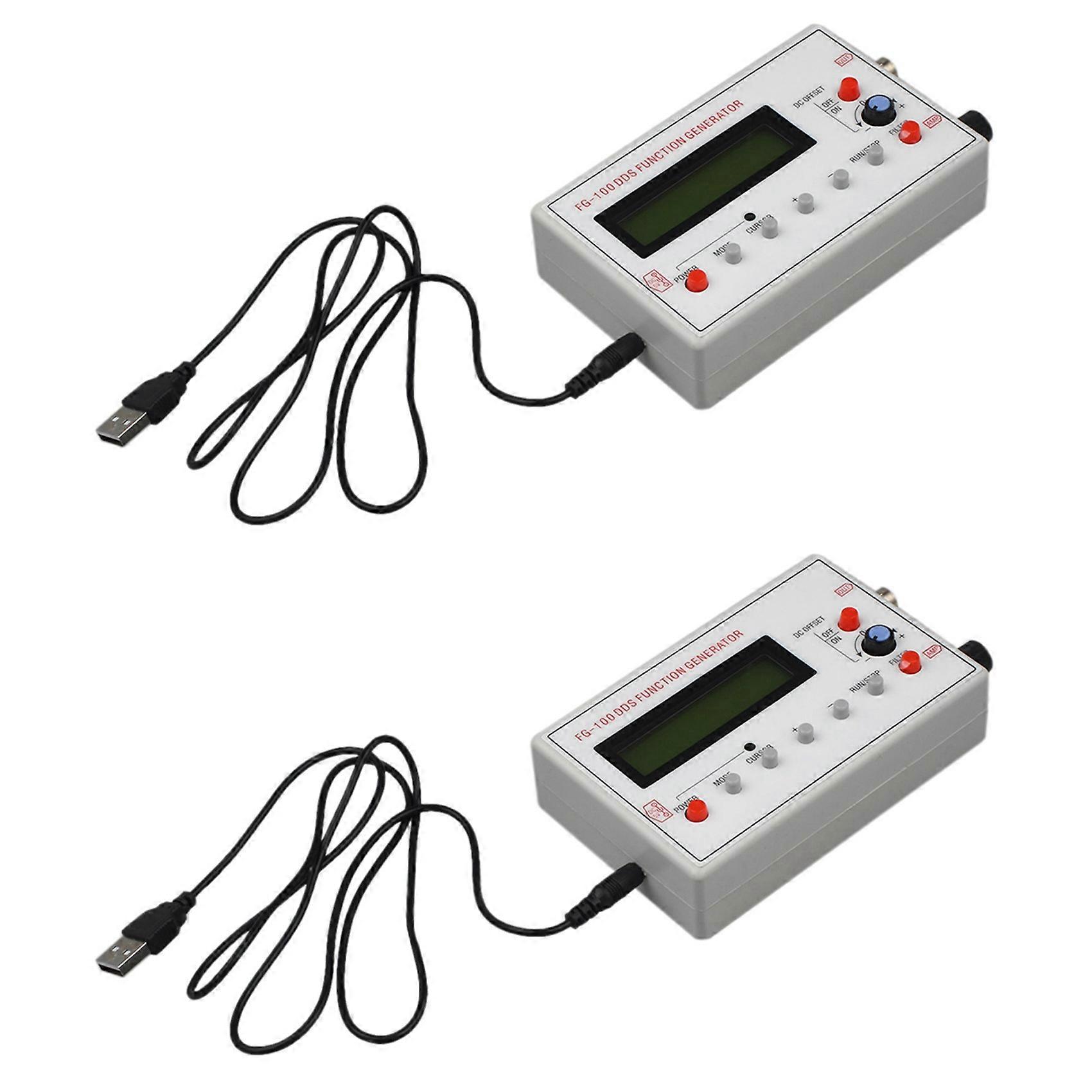 2X FG-100 DDS Function Signal Generator Frequency Counter 1Hz - 500KHz