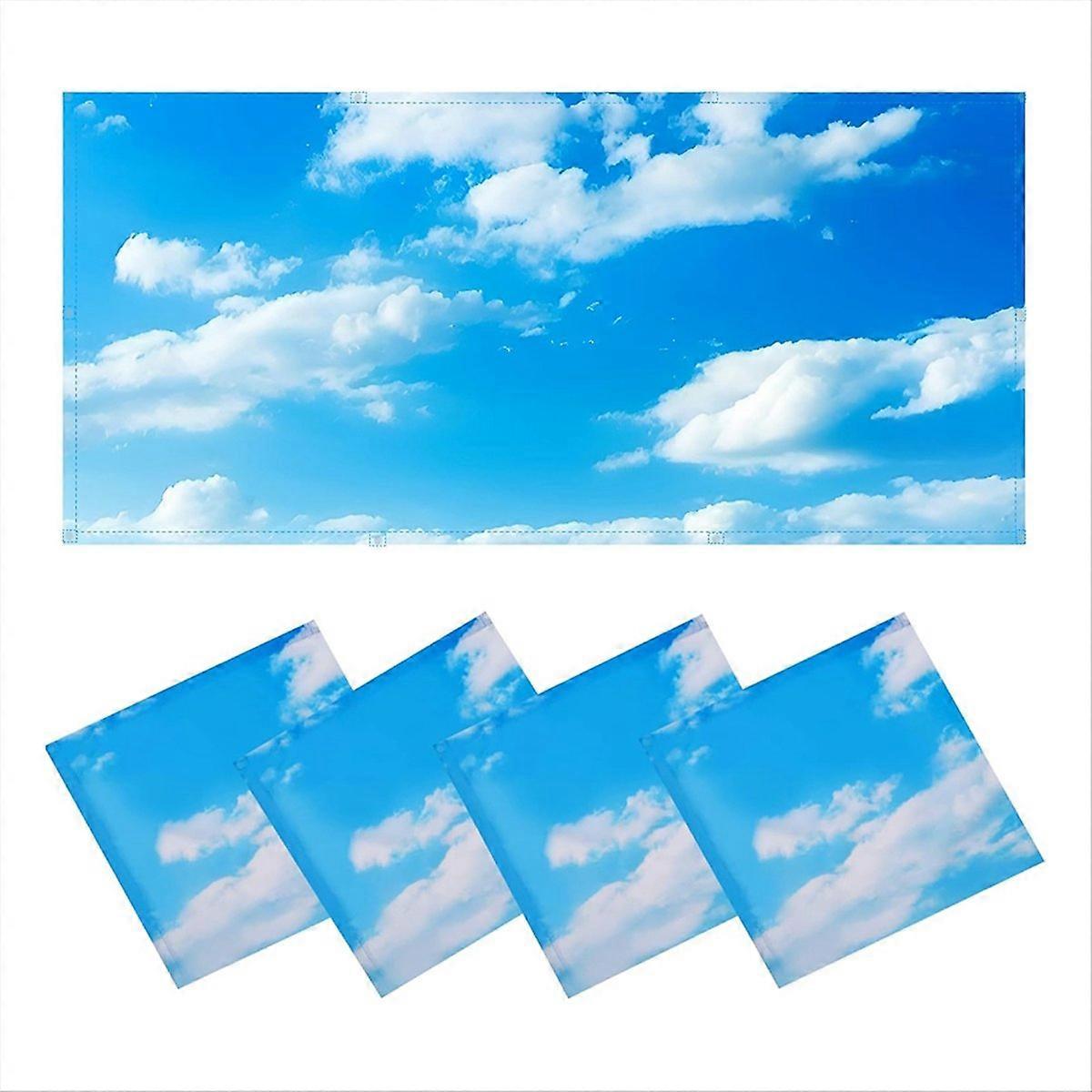 4 Pcs Fluorescent Light Covers,Light Covers blue