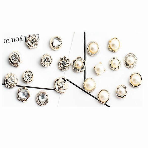 Brooch buttons 20 pcs model 1 White