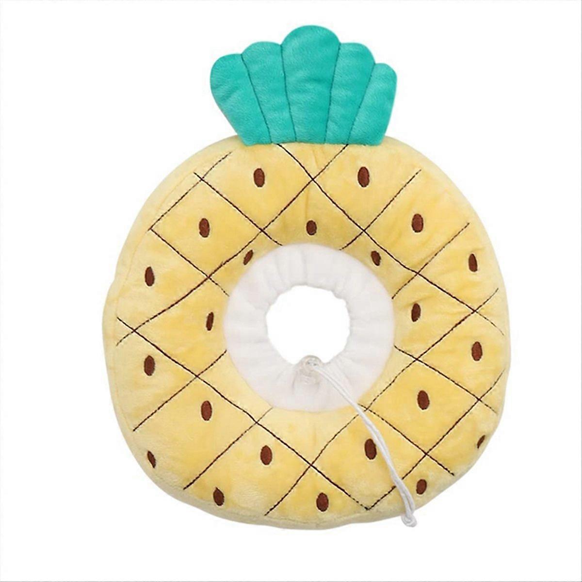 Adjustable Cat Cone Collar Soft, Recovery Collar, Pineapple Small
