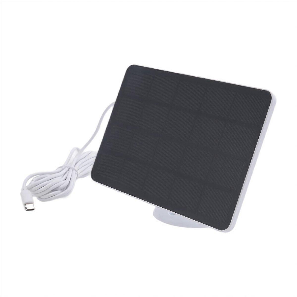 Waterproof 4W Solar Panel Charger with Charging Cable,White