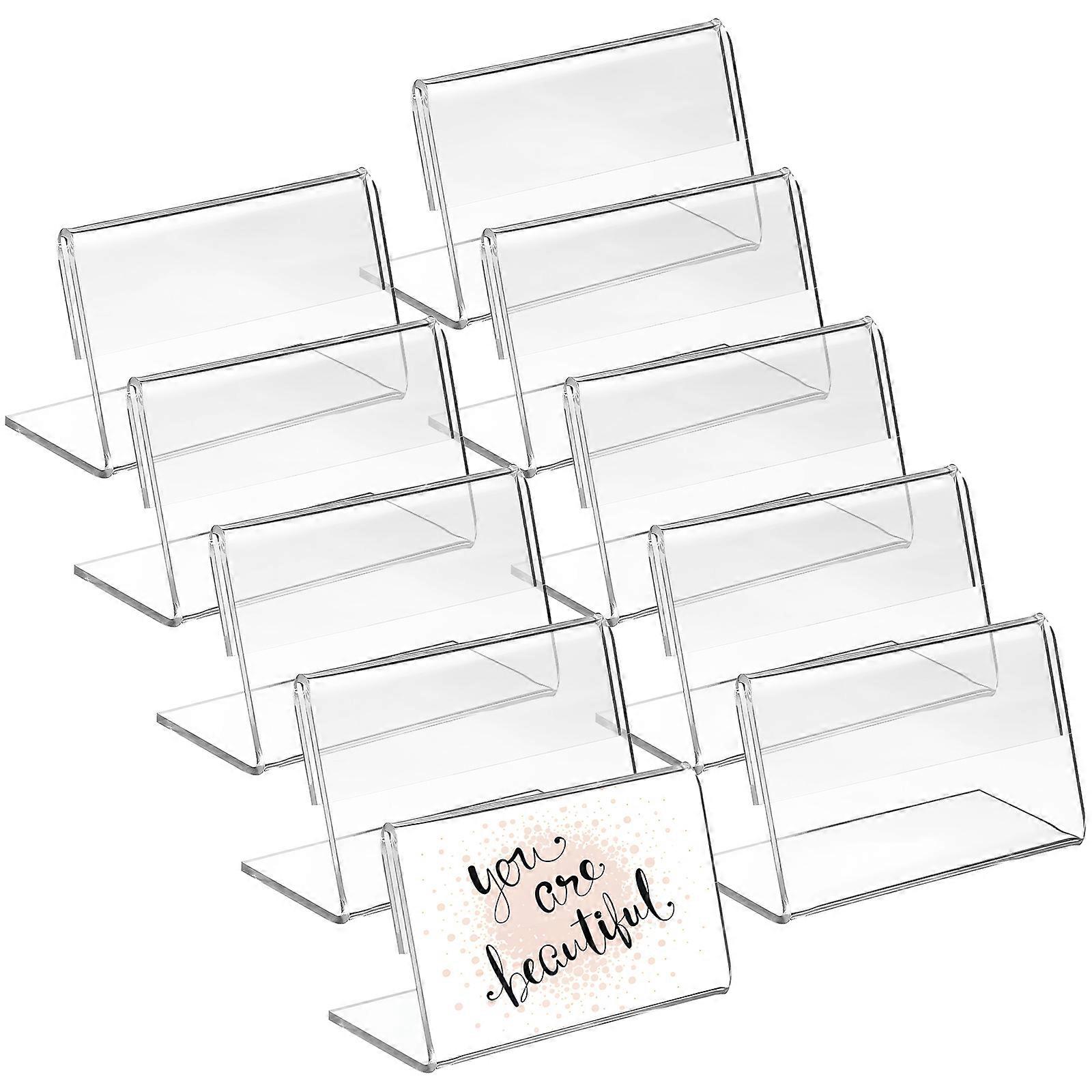 48pcs Sign Holders Tabletop Display Stands L Shape Sign Display Stands Name Card Holders