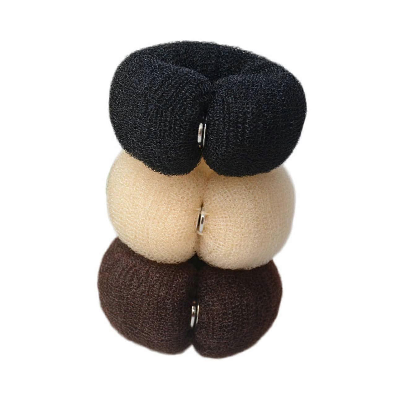 3Pcs Hair Bun Maker for Women, Nylon Donut Bun Shaper Tool for Quick Secure Styling