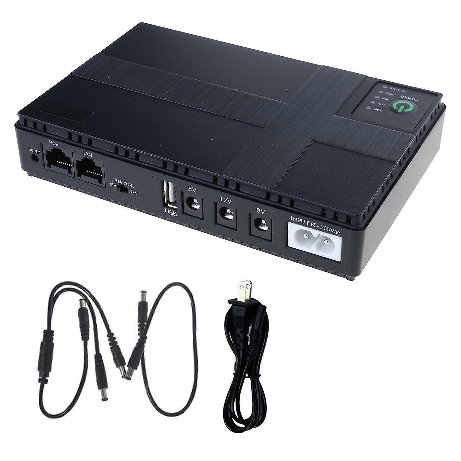 Uninterruptible Power Supply 5V 9V 12V Mini UPS Battery Backup Large Capacity for CCTV Camera Modems Router Equipment Multicolor