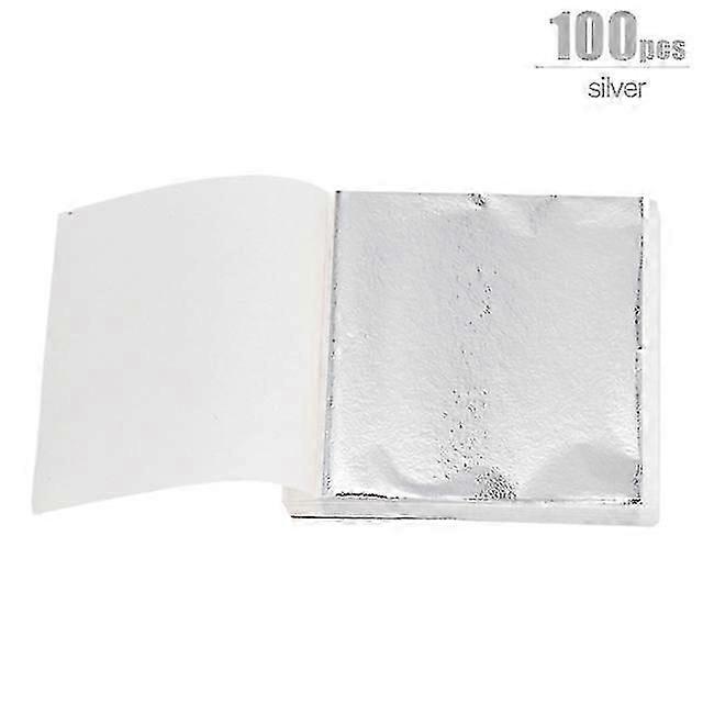 100 ورقة ورق رقائق الذهب المقلد ، رقائق الذهب المعدنية ، صياغة التذهيب ، للحرف اليدوية