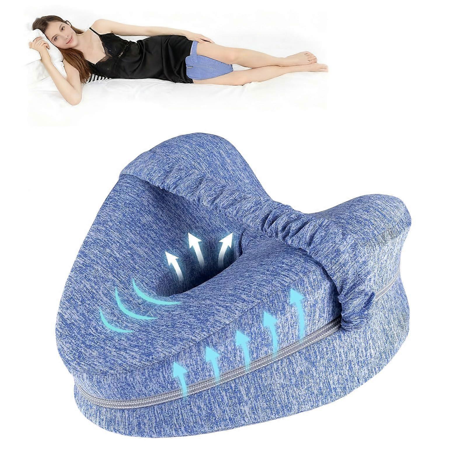 Knee Pillow for Side Sleepers with Ergonomic Leg Alignment, Memory Foam for Hip and Back Pain Relief