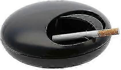 Pebble Ashtray With Lid(black)