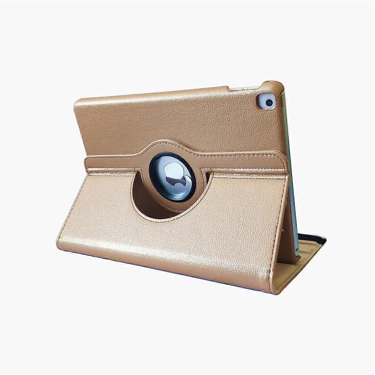 Case For Ipad 2021 9 10.2" Gold For Ninth" Lychee Texture Rotating Leather No1316