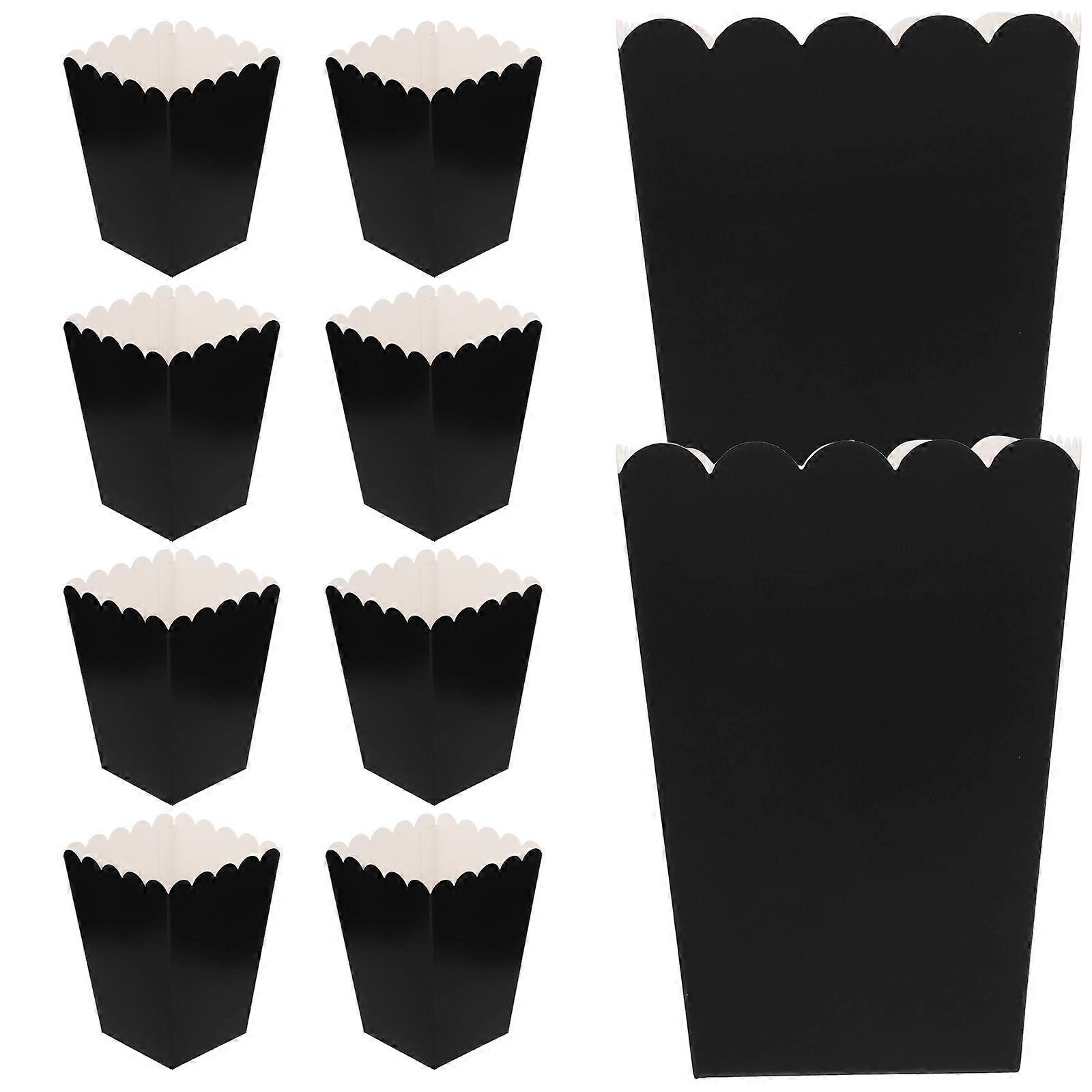 150Pcs Black Popcorn Boxes Paper Popcorn Containers for Storage Use