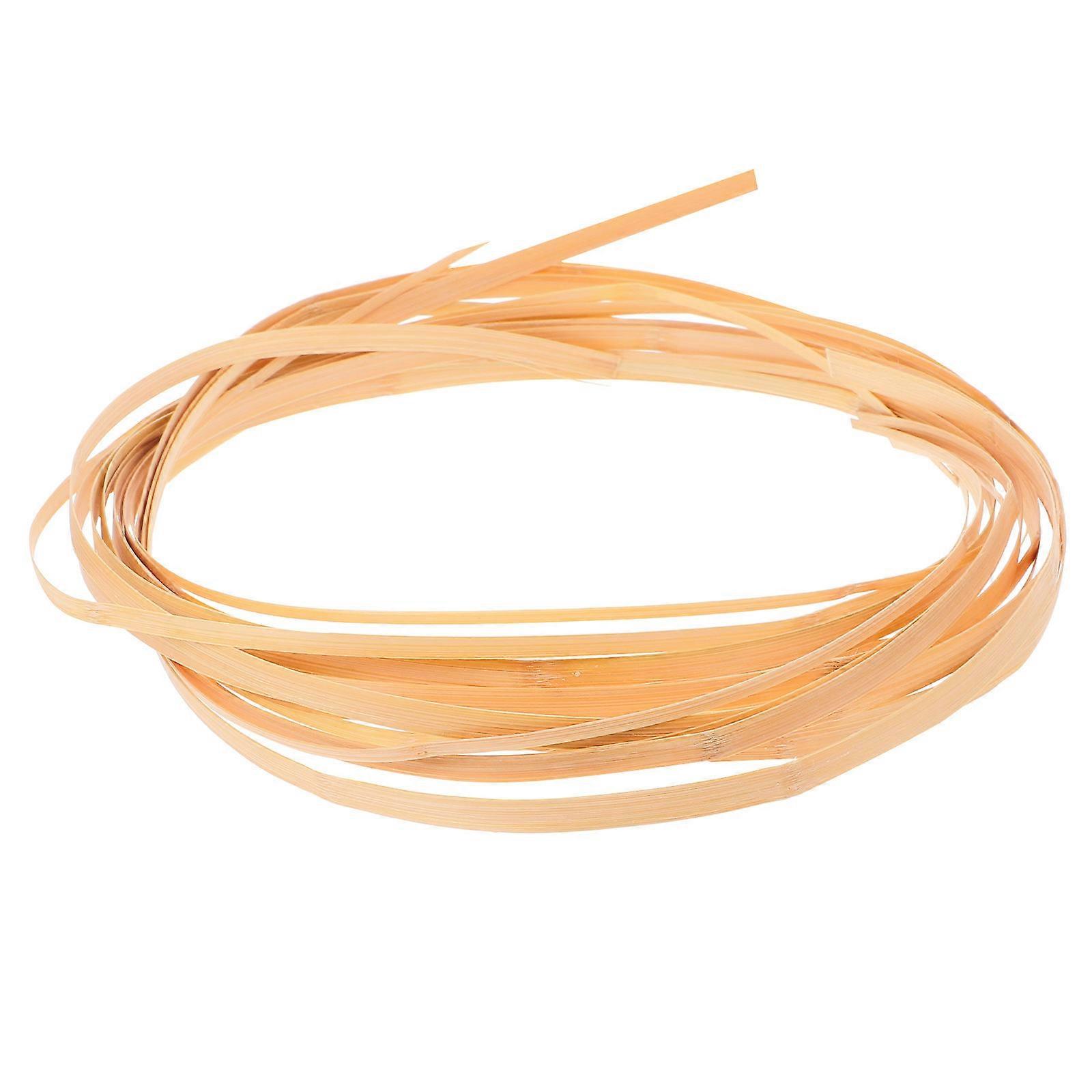 Bamboo Cane Wood Strips for DIY Use 4 Rolls Beige Material