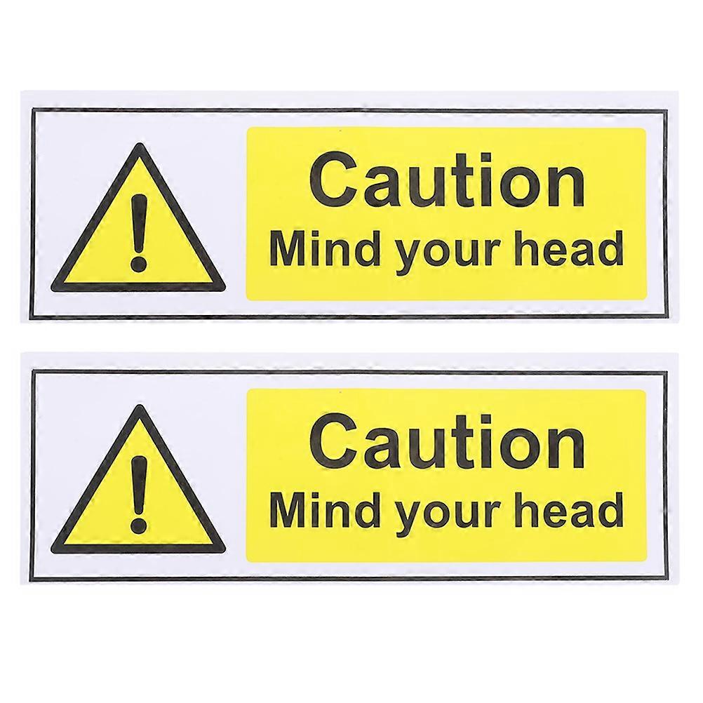 Safety Warning Caution Sign Stickers for Warning Use 2Pcs Assorted Color PP